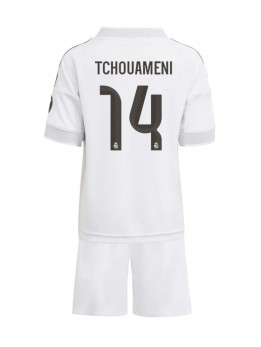 Real Madrid Aurelien Tchouameni #14 Replika Hemmakläder Barn 2025-26 Kortärmad (+ byxor)